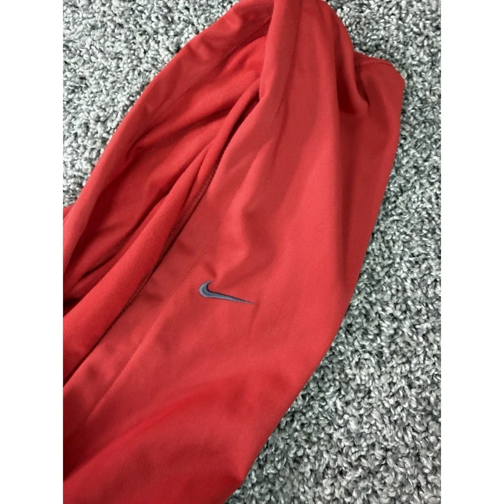 Vintage Y2K Nike Men's Graphic Full Zip Hoodie Size Large Red